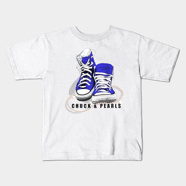 Chuck and Pearls Kids T-Shirt by DreamPassion